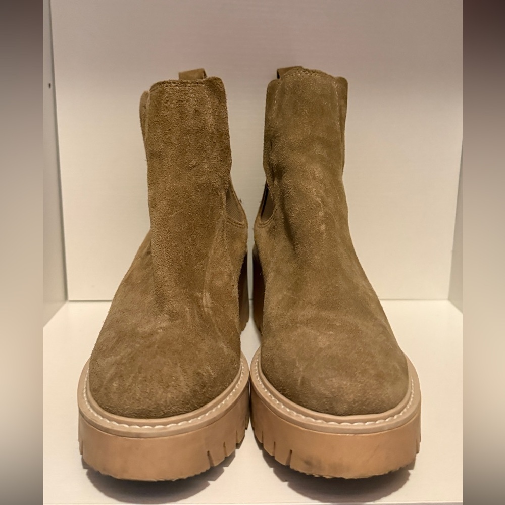Dolce Vita Taupe Suede Ankle Boot